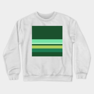 An engaging impression of Dark Sea Green, Medium Aquamarine, Very Light Green, Pine and Light Olive stripes. Crewneck Sweatshirt